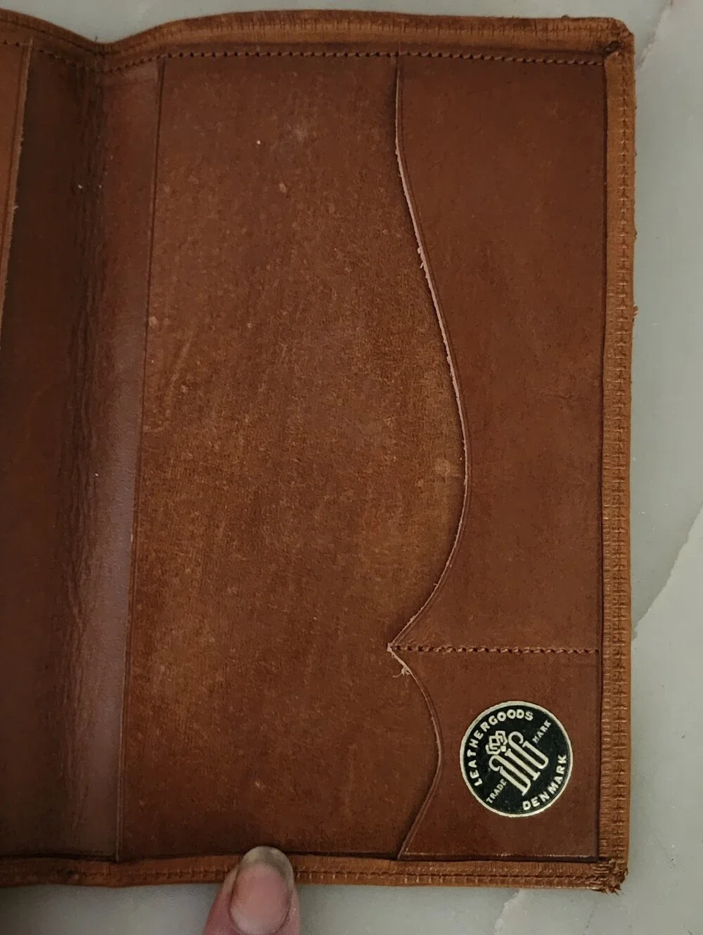 Leathergoods Denmark Tooled Leather Brown Wallet